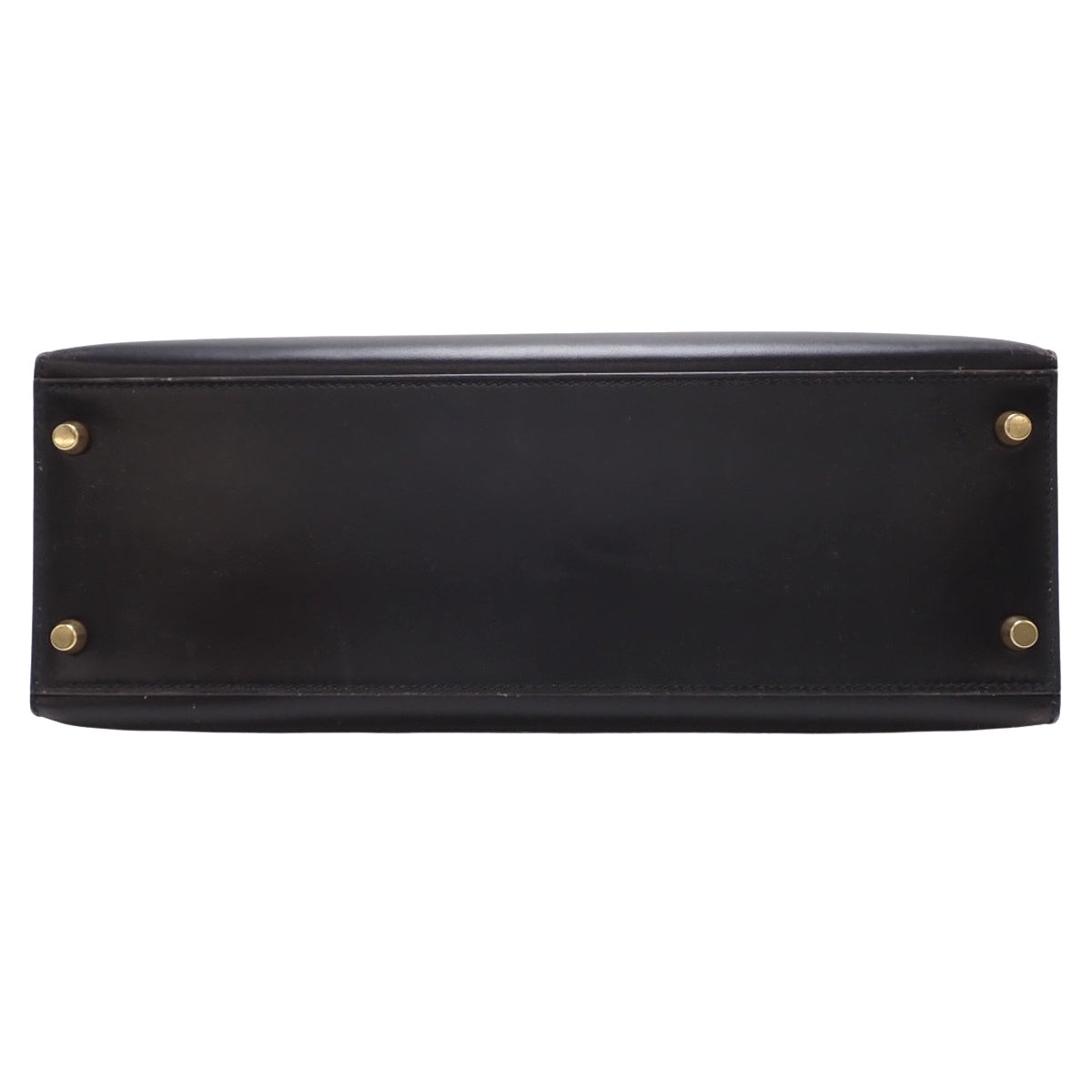 ケリー32 (外縫い) ボックスカーフ ブラック ゴールド金具 〇W刻印