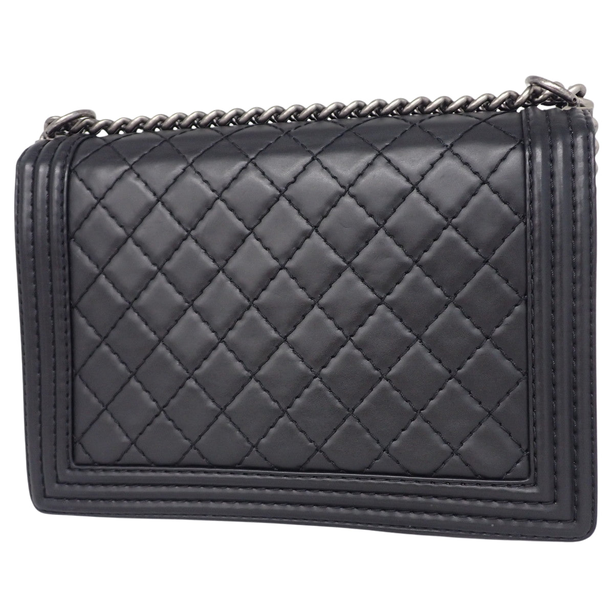 ボーイシャネル30 レザー ブラック