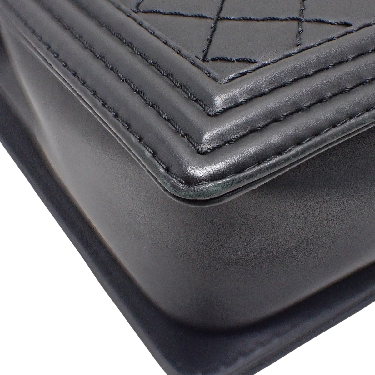 ボーイシャネル30 レザー ブラック