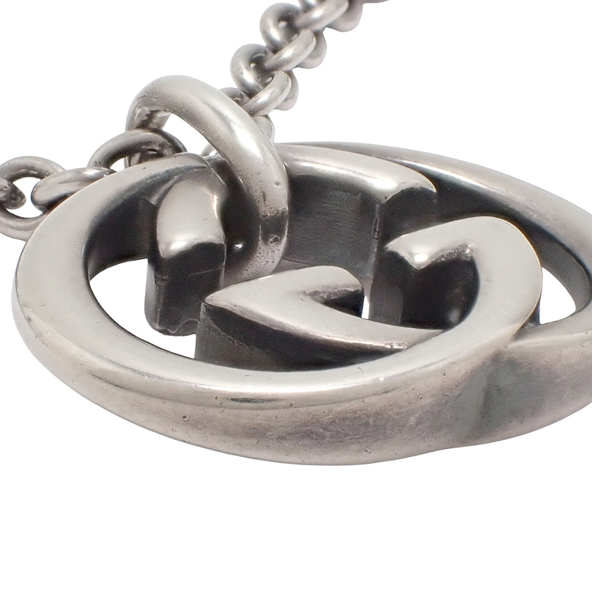 GG logo long chain necklace in silver SV925
