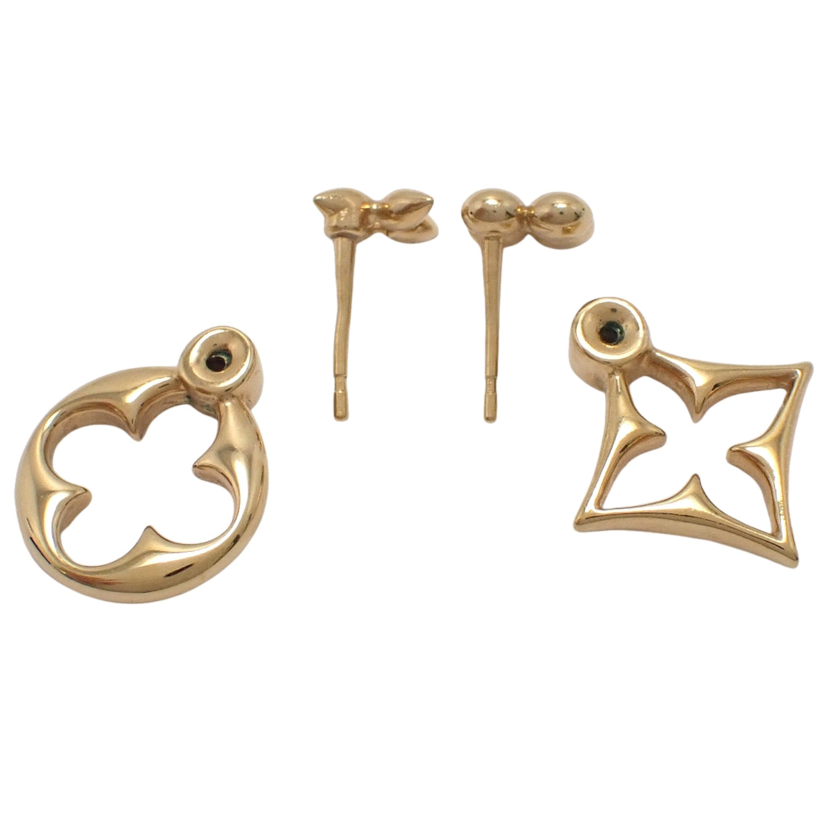 ピアス･LV フラワーグラム メタル(GP)