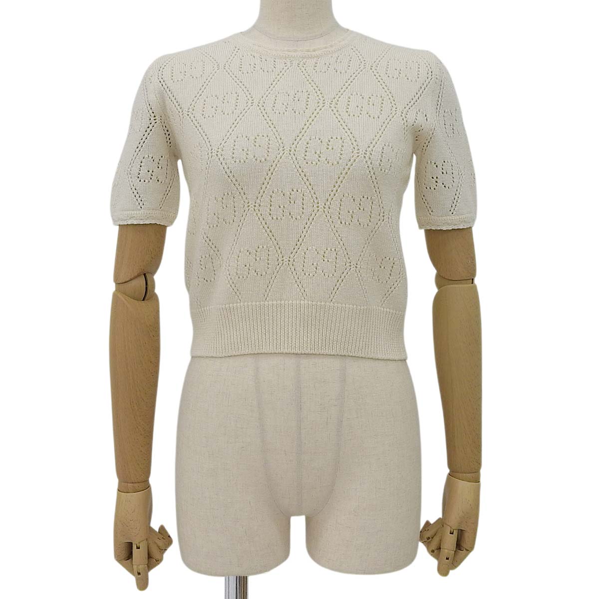 GG柄 半袖ニット XS