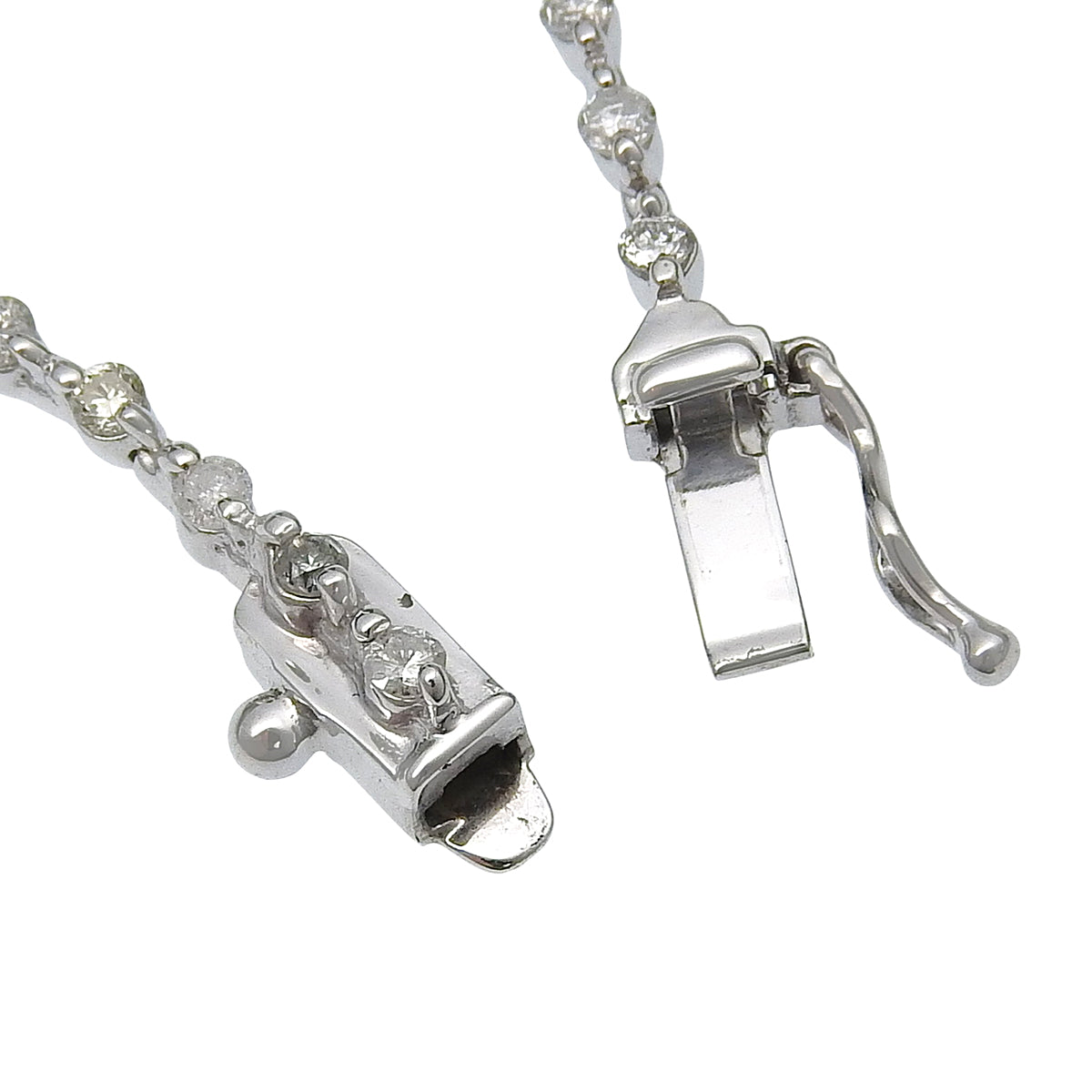 D1.10 Diamond Tennis Bracelet White Gold K18WG 5.3g Women's 40802179658 [Used] [Alamode]
