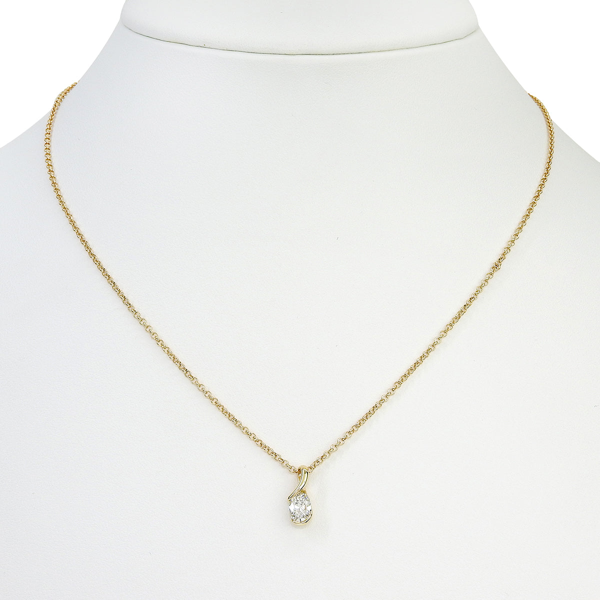 1PD Necklace Diamond D0.56 Yellow Gold K18YG 3.5g