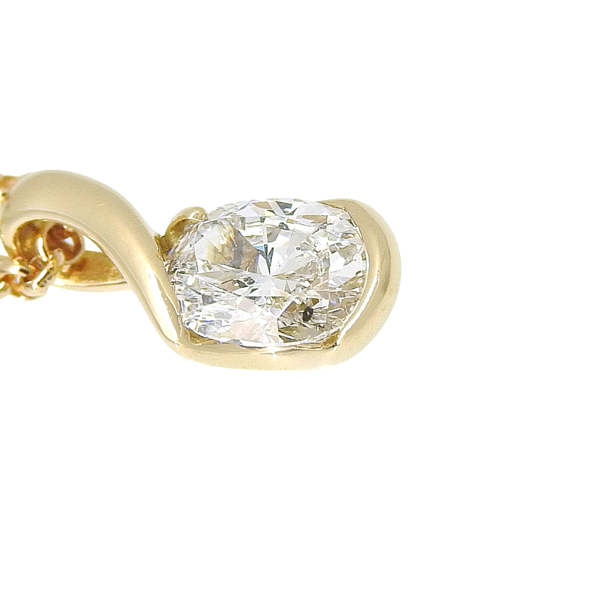 1PD Necklace Diamond D0.56 Yellow Gold K18YG 3.5g