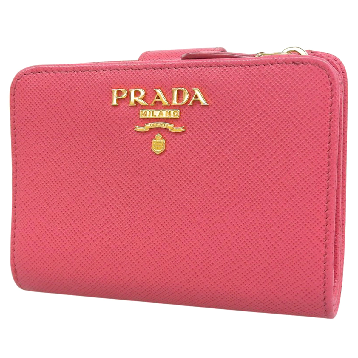 2つ折り財布 サフィアーノレザー SAFFIANO METAL PEONIA 1ML018