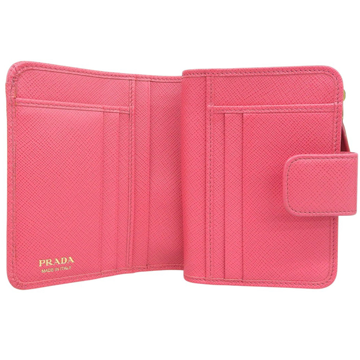 Bi-fold wallet, Saffiano leather, SAFFIANO METAL PEONIA 1ML018
