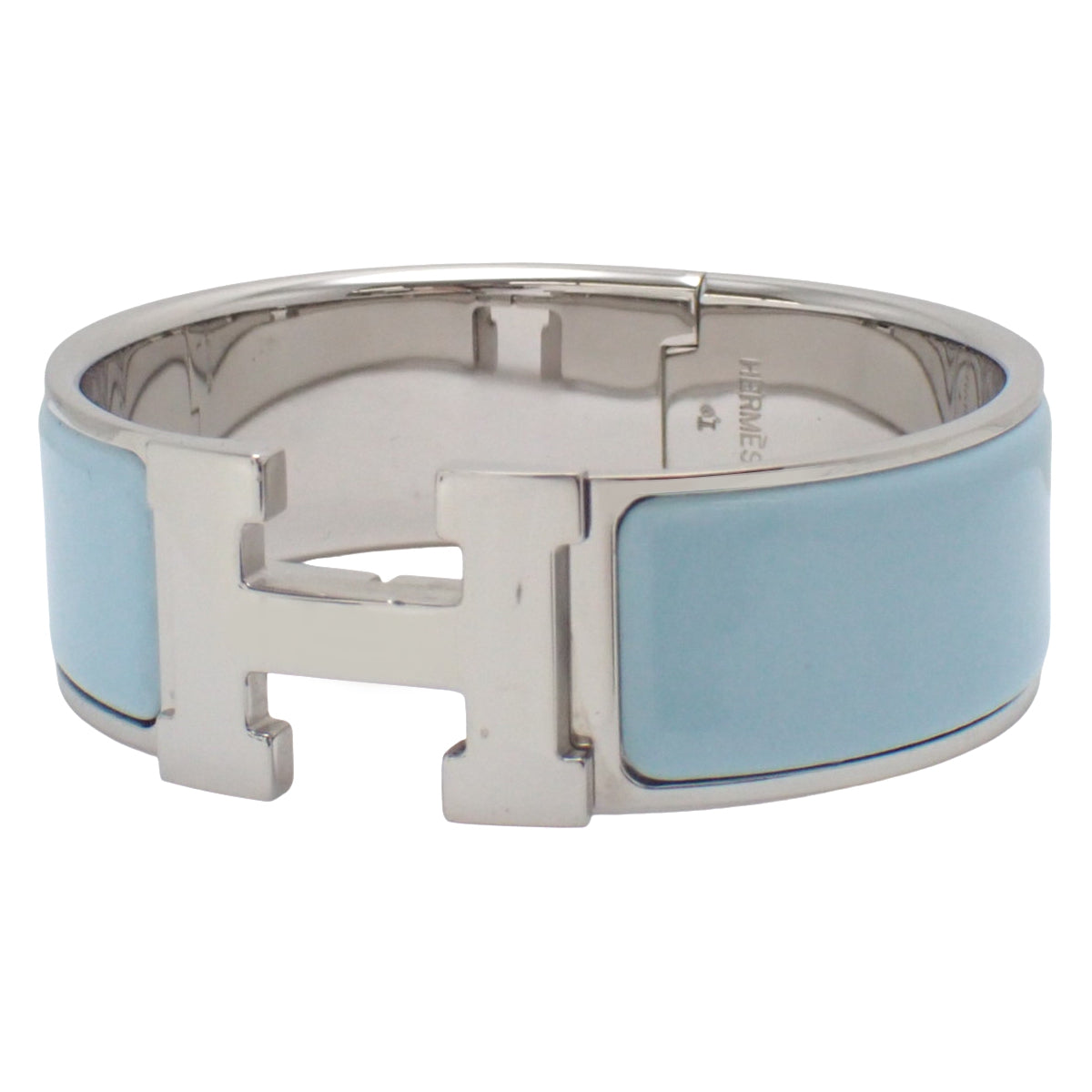 Click-Clack H Metal Enamel Bracelet