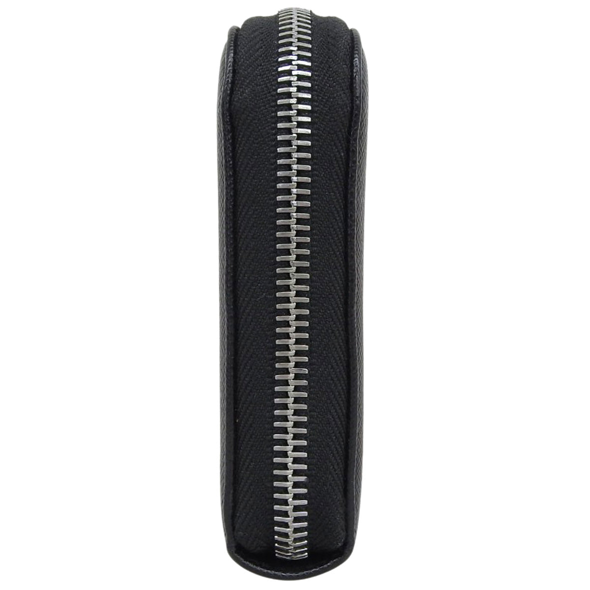 圆形拉链钱包，Saffiano皮革，黑色