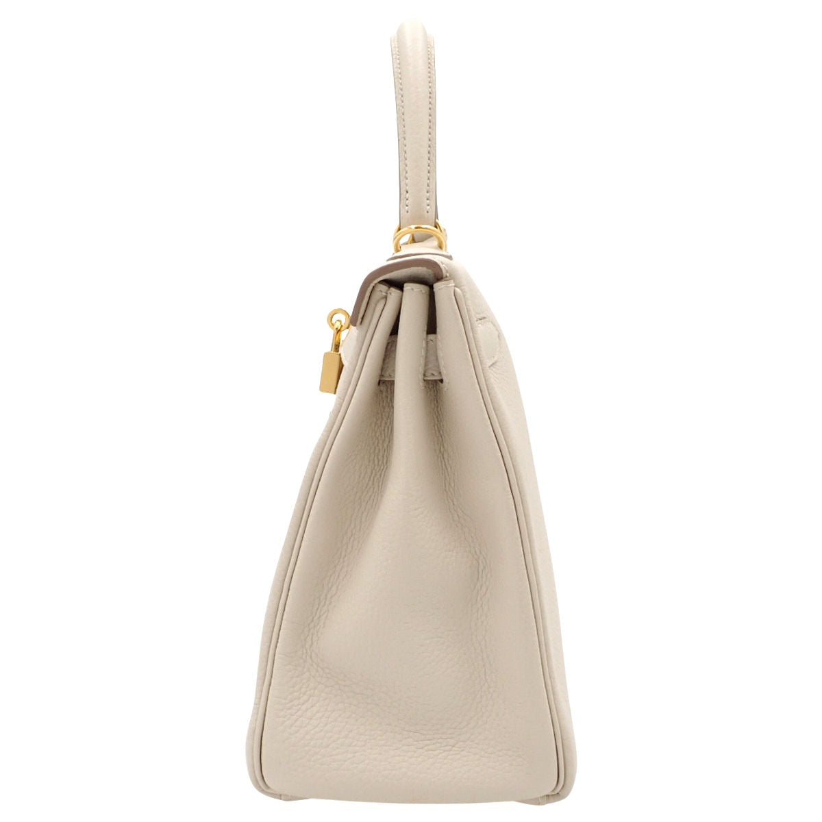 Kelly 28 (Sellier) Togo Craie Gold Hardware B stamp