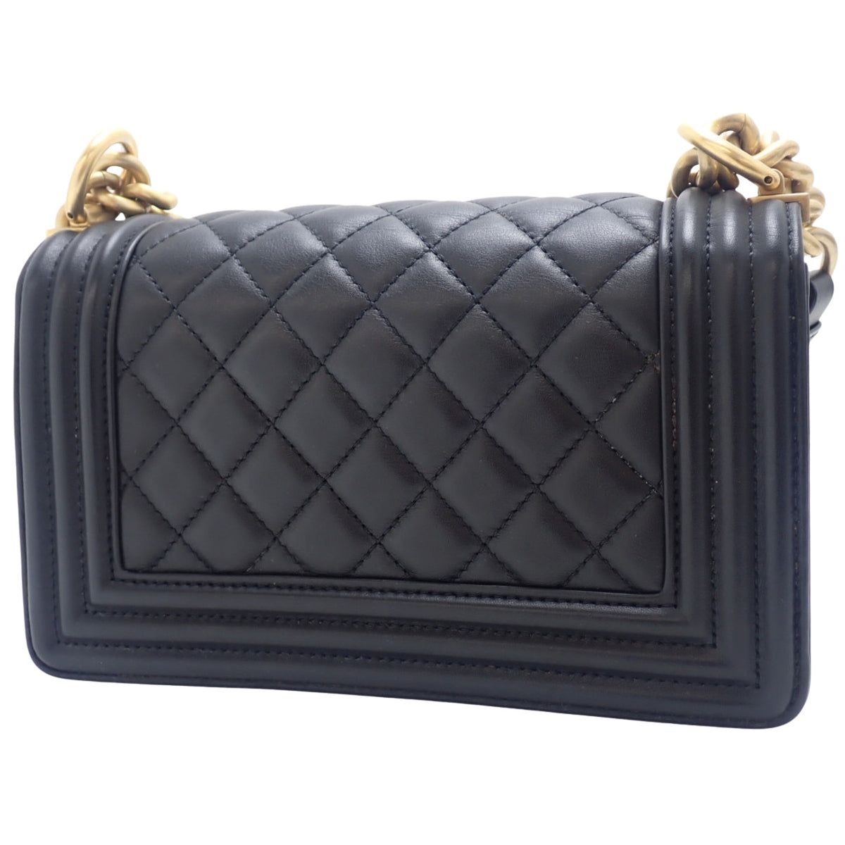 ボーイシャネル ココマーク チェーンショルダーバッグ ラムスキン ブラック