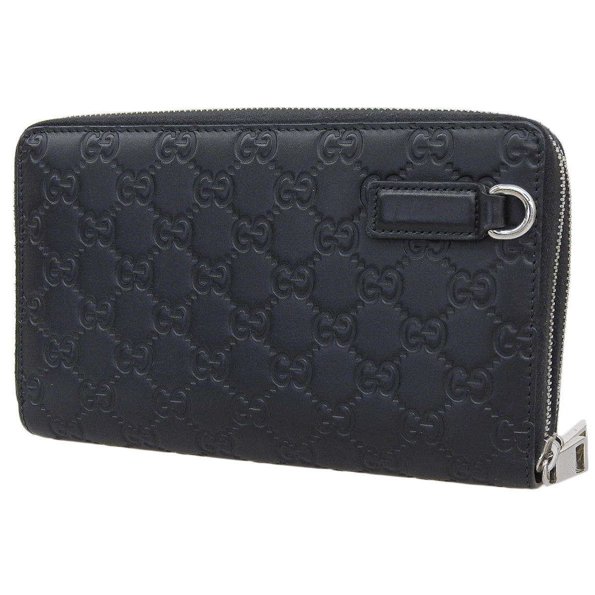 トラベルドキュメントホルダー グッチシマレザー ブラック 528100