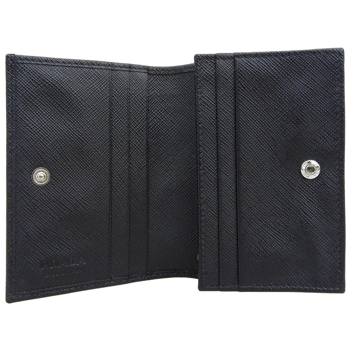 Triangle Wallet, Saffiano Leather, Black