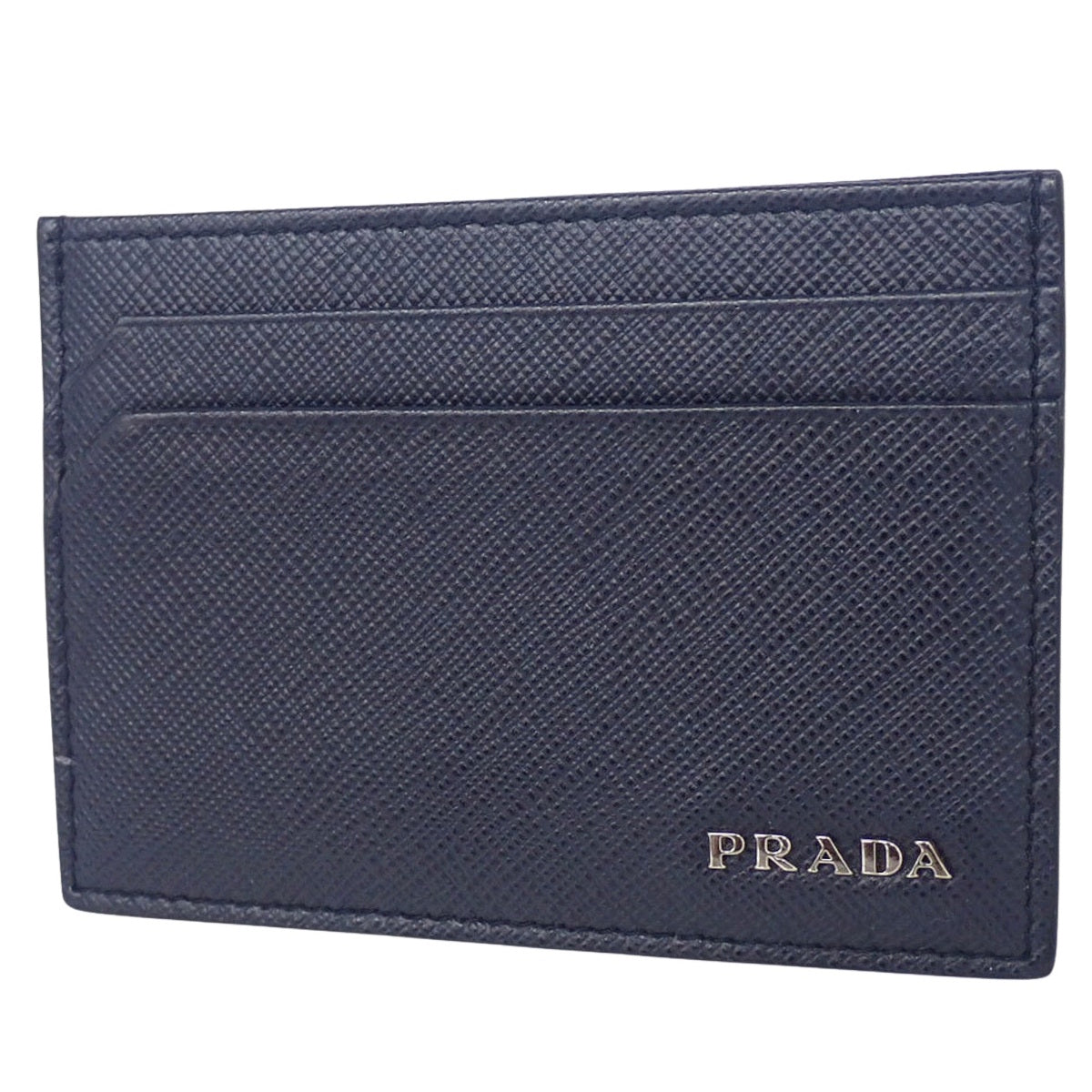 Logo卡包，Saffiano皮革，海军蓝