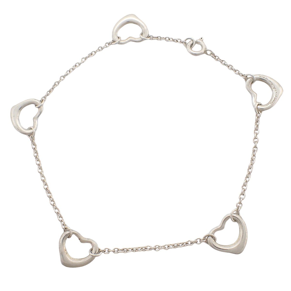 Five Open Heart Bracelet Silver SV925