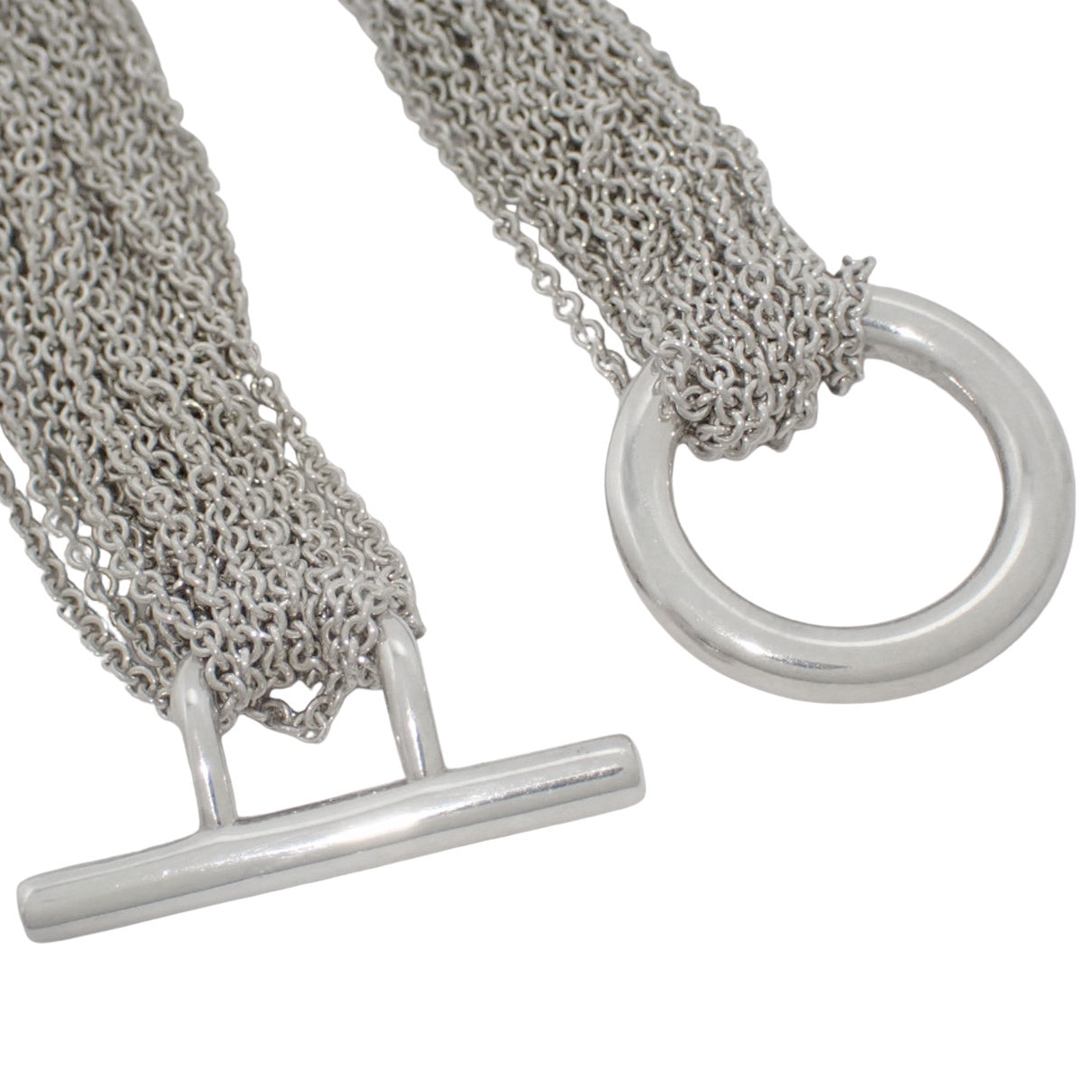 Open Heart Mesh Bracelet Silver SV925