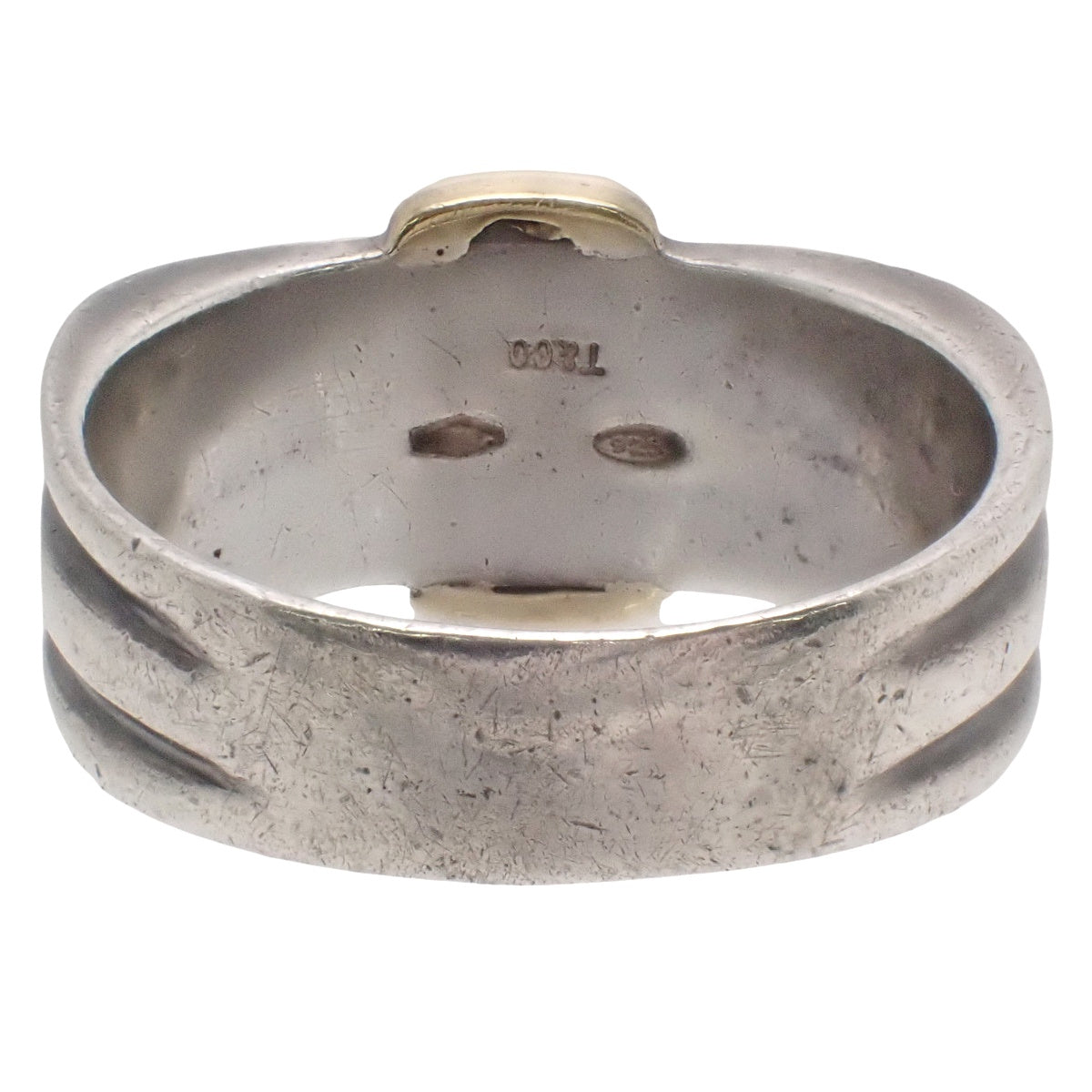 コンビ リング シルバー SV925 イエローゴールド K18YG 10(50)号