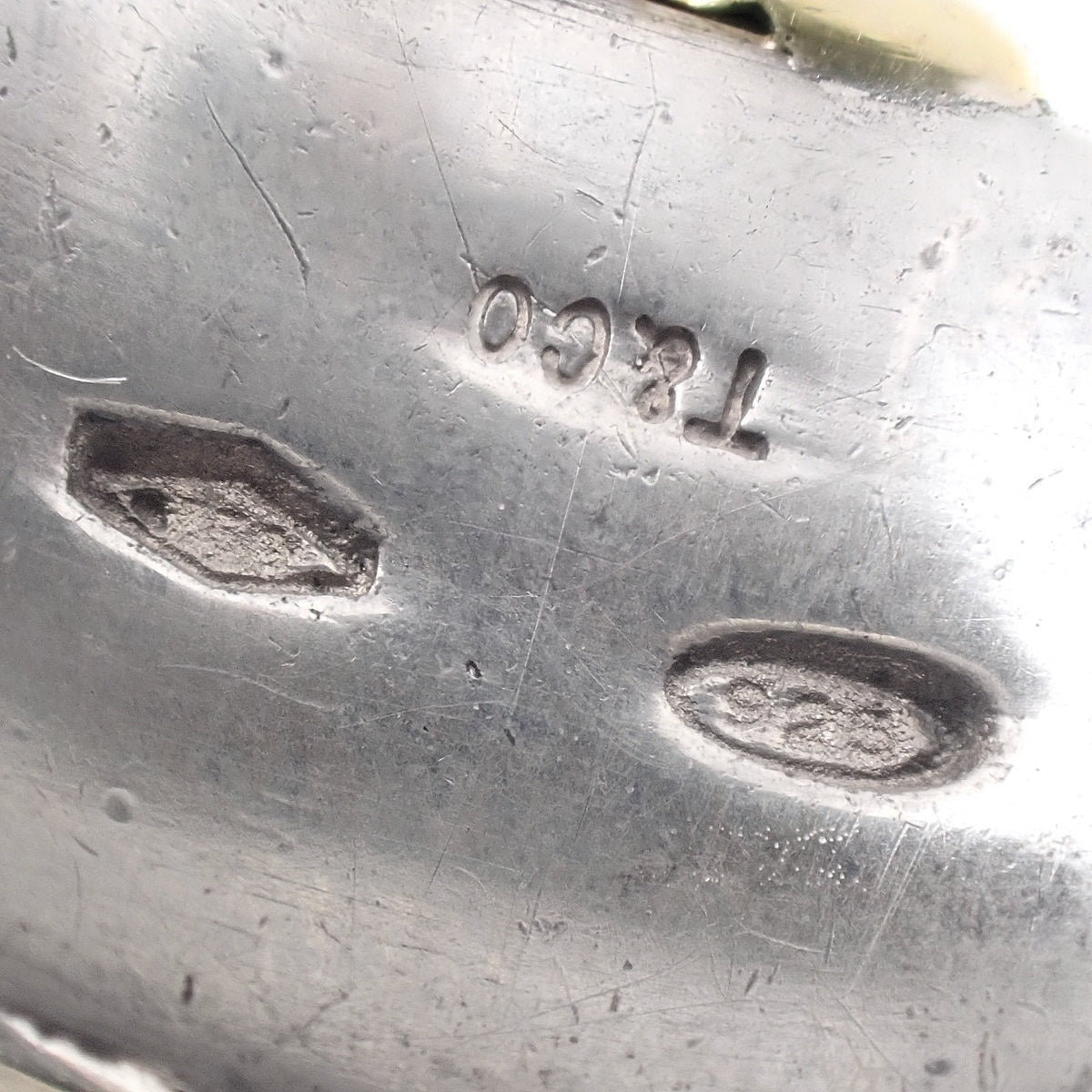 コンビ リング シルバー SV925 イエローゴールド K18YG 10(50)号