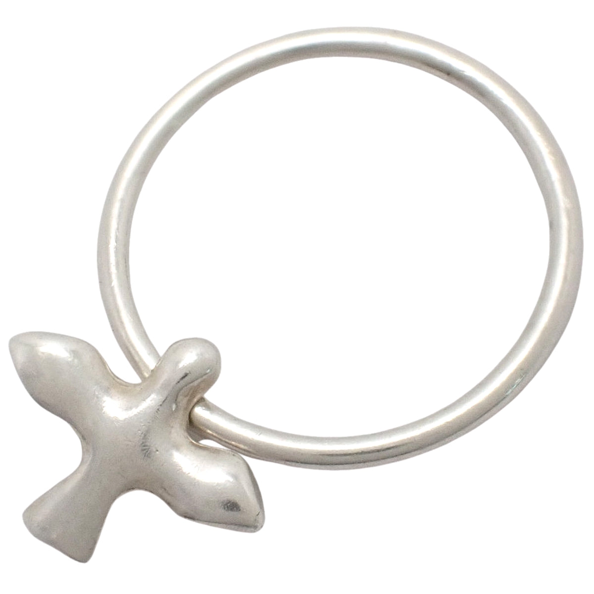 Bird Cross Ring Silver SV925 6.5(US)