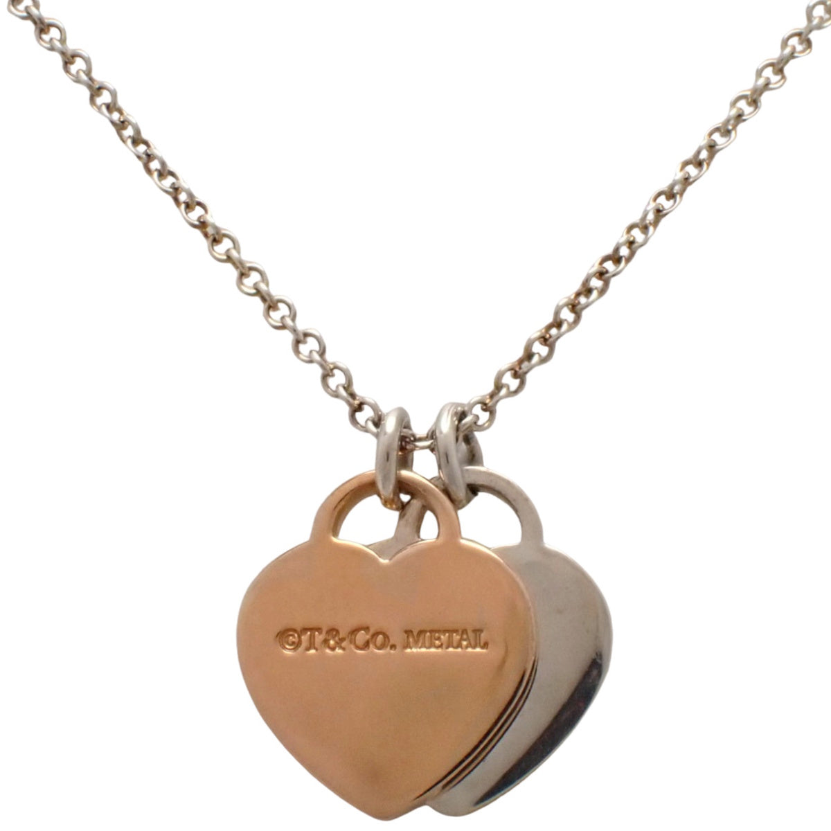 ダブル ハート タグ ペンダント シルバー SV925 ルベドメタル