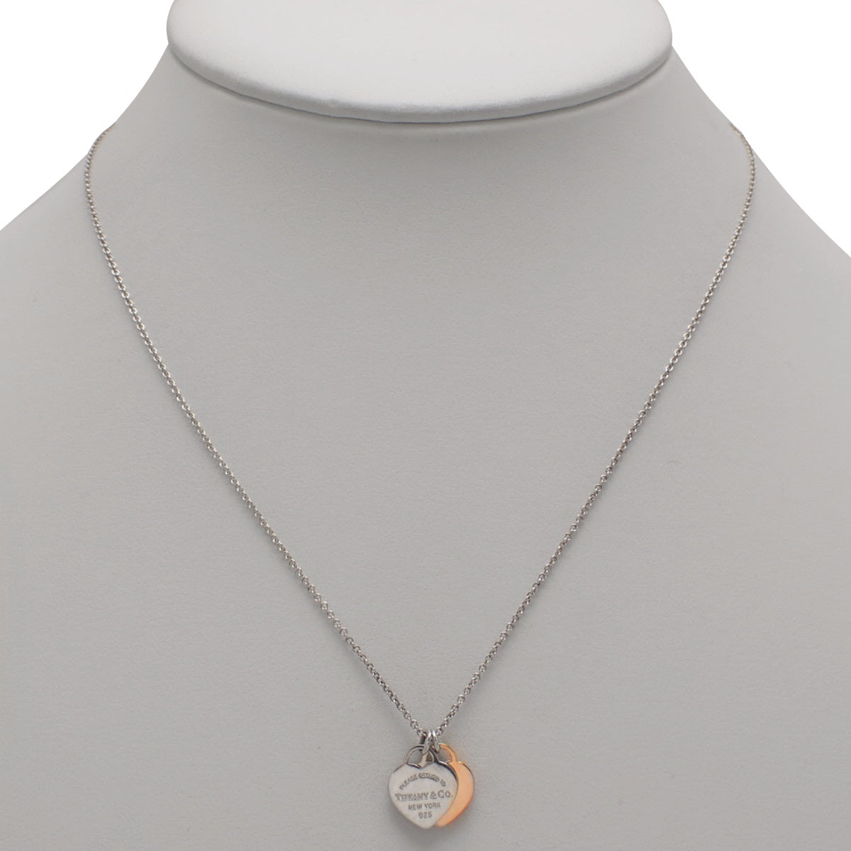 ダブル ハート タグ ペンダント シルバー SV925 ルベドメタル