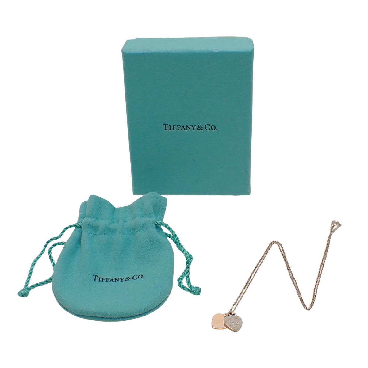 ダブル ハート タグ ペンダント シルバー SV925 ルベドメタル