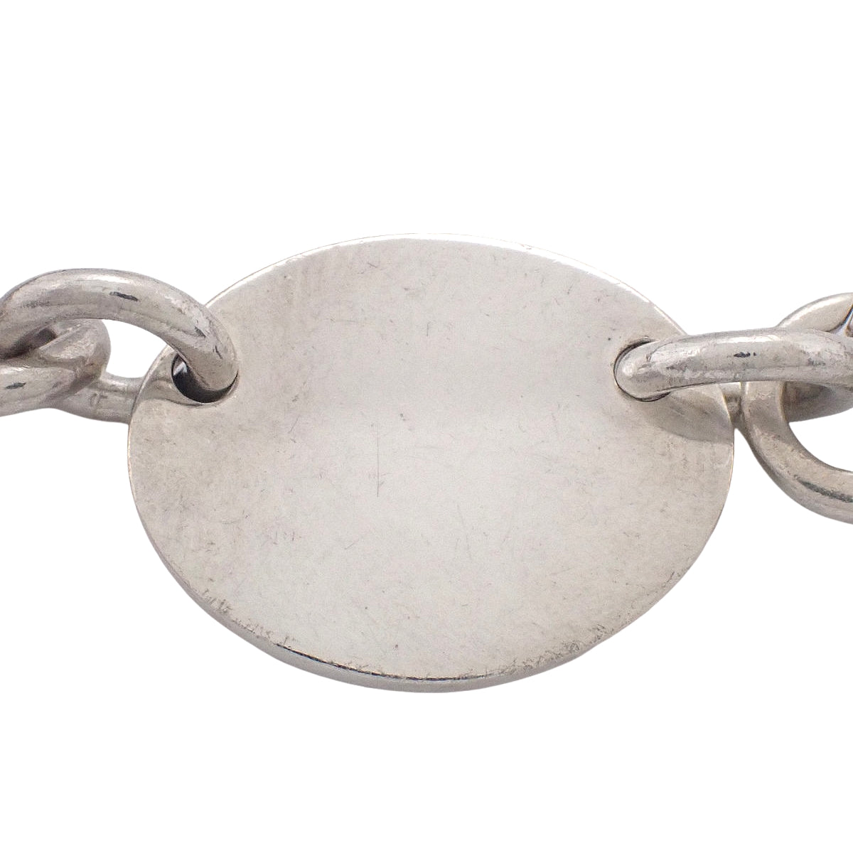 Oval tag necklace in silver SV925