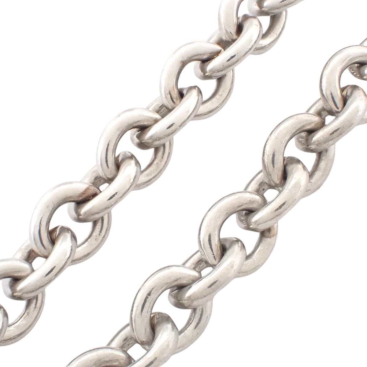 Oval tag necklace in silver SV925