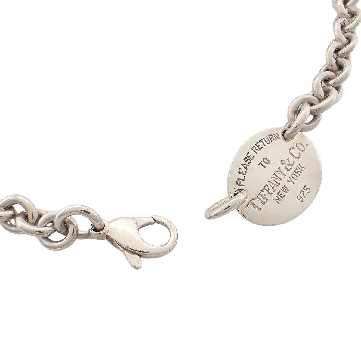 Oval tag necklace in silver SV925