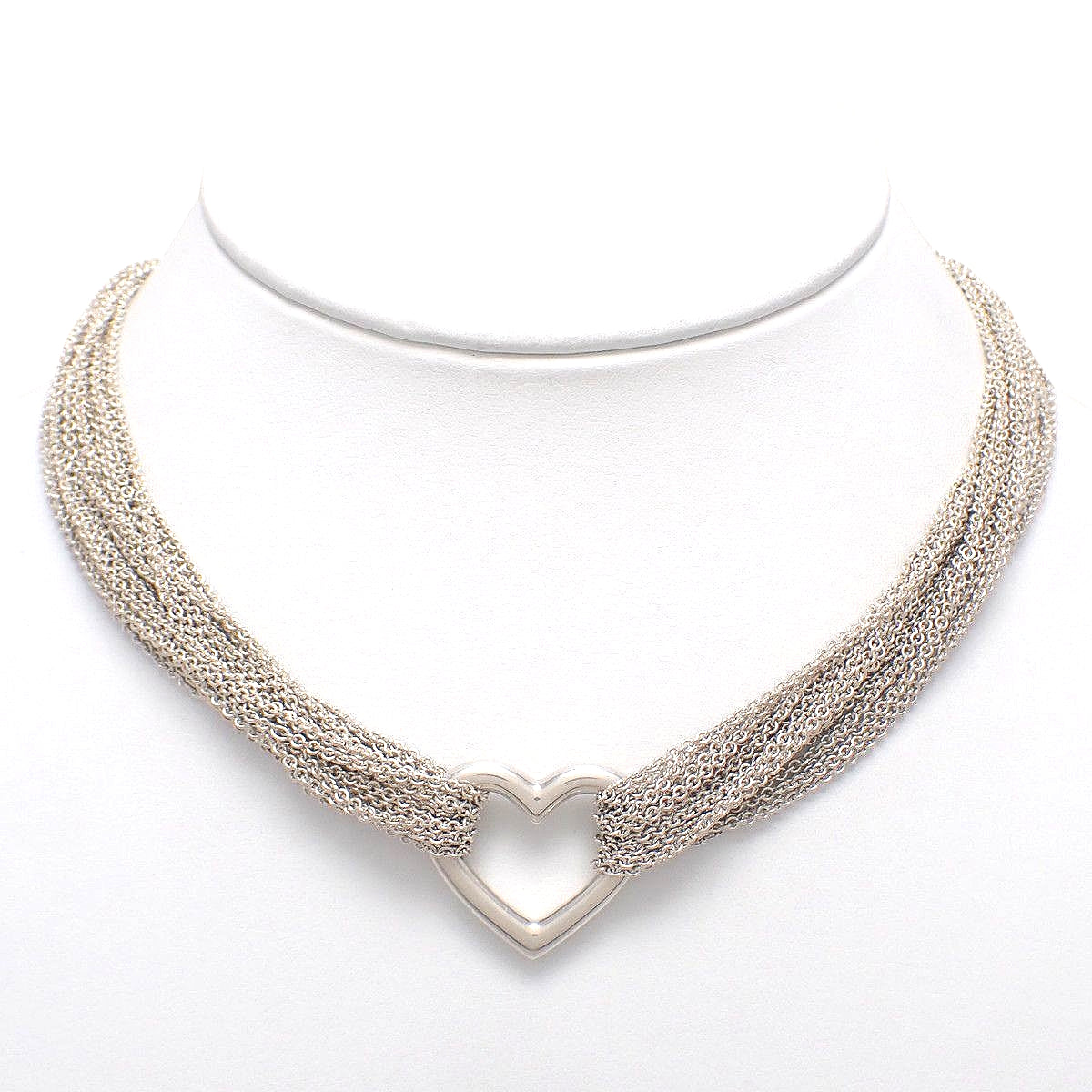 Open Heart Toggle Necklace Silver SV925