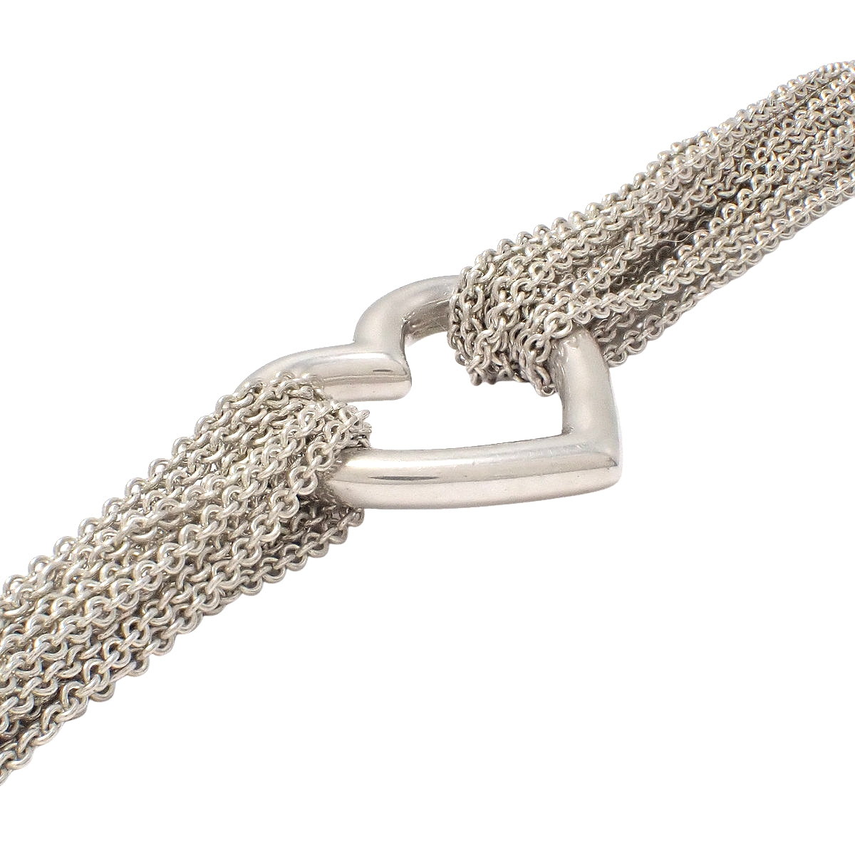 Open Heart Toggle Necklace Silver SV925