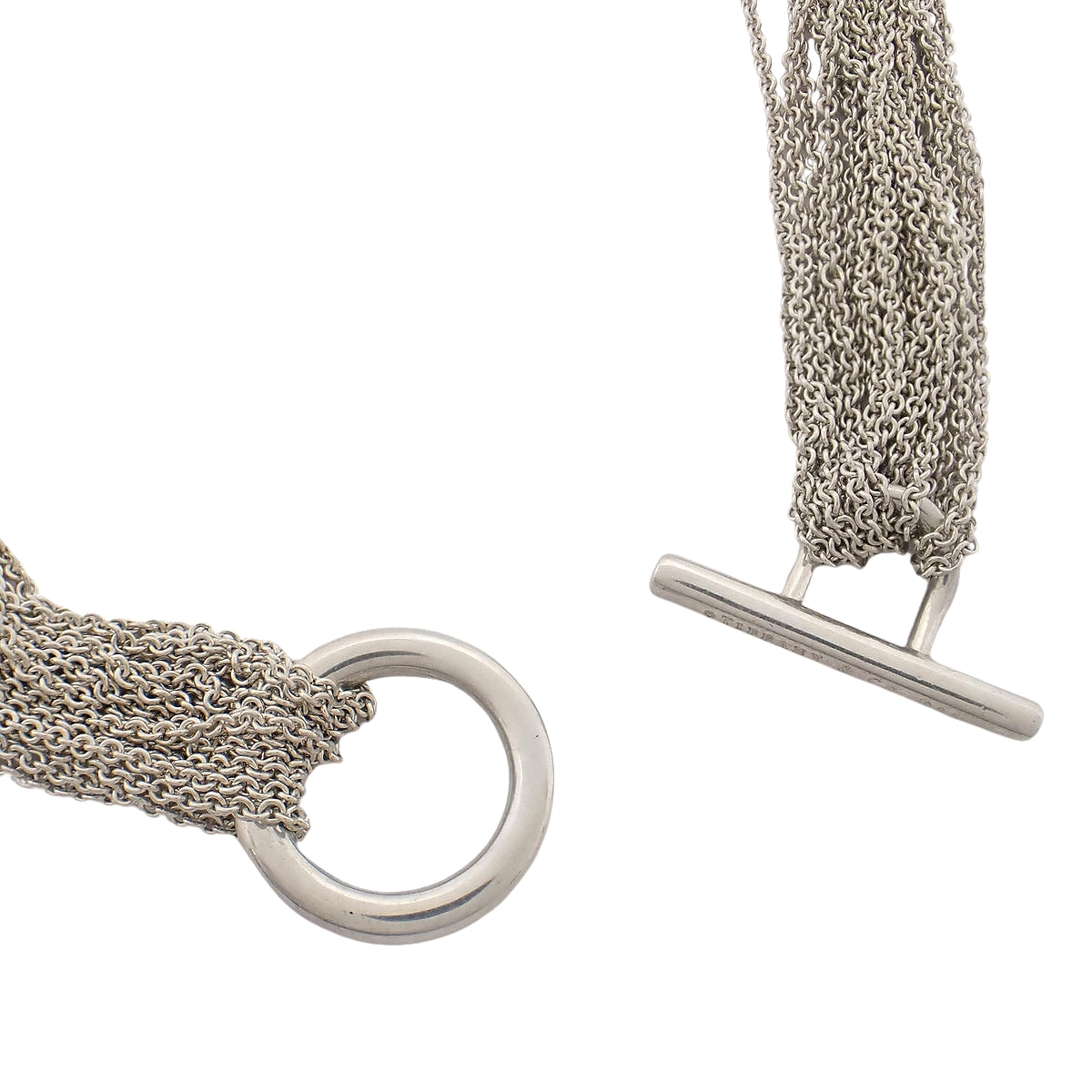 Open Heart Toggle Necklace Silver SV925