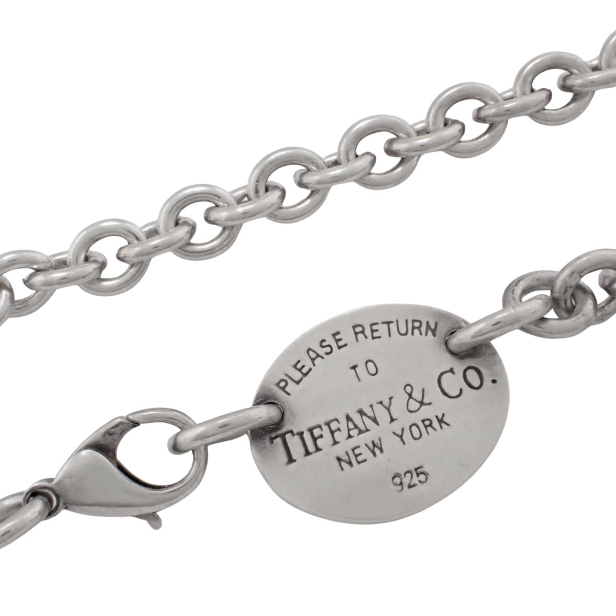 オーバル タグ ネックレス シルバー SV925