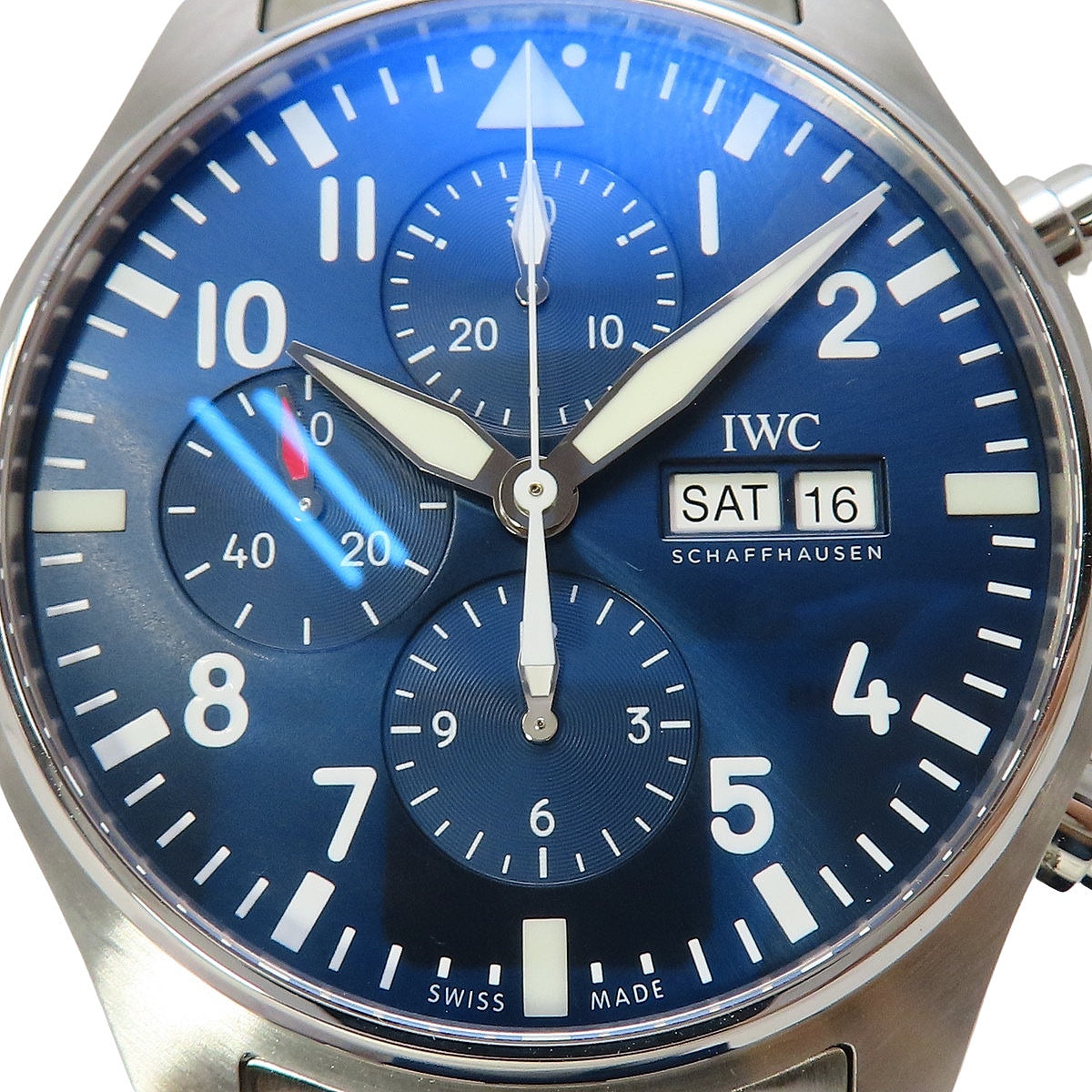Pilot Watch Chronograph Le Petit Prince IW377717 SS Blue Automatic Men's