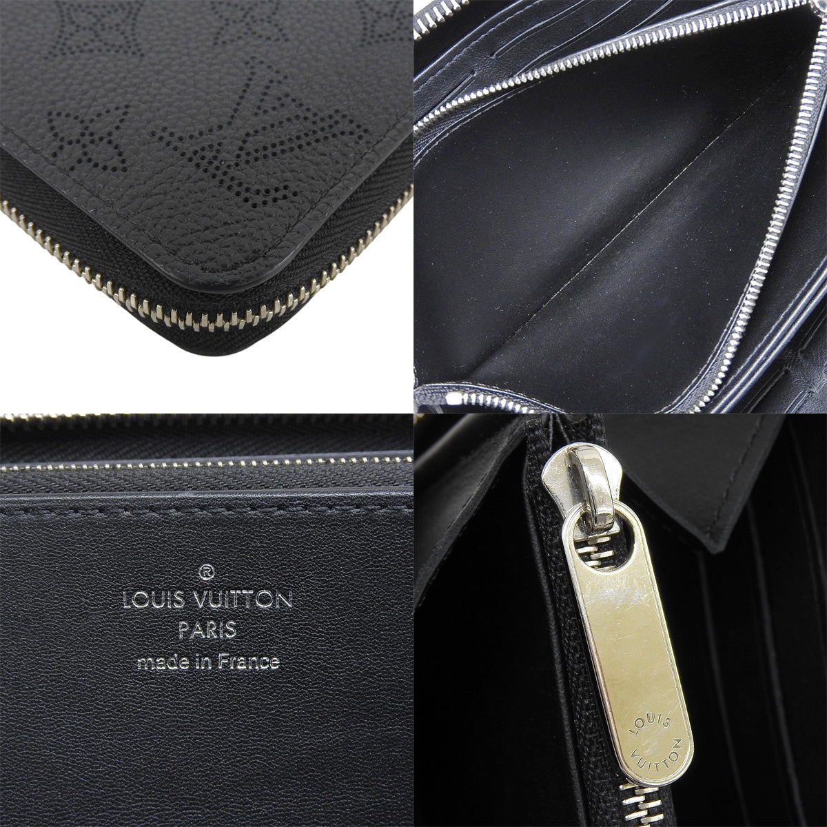 Monogram Mahina Zippy Wallet, Mahina Leather, Noir (M61867)