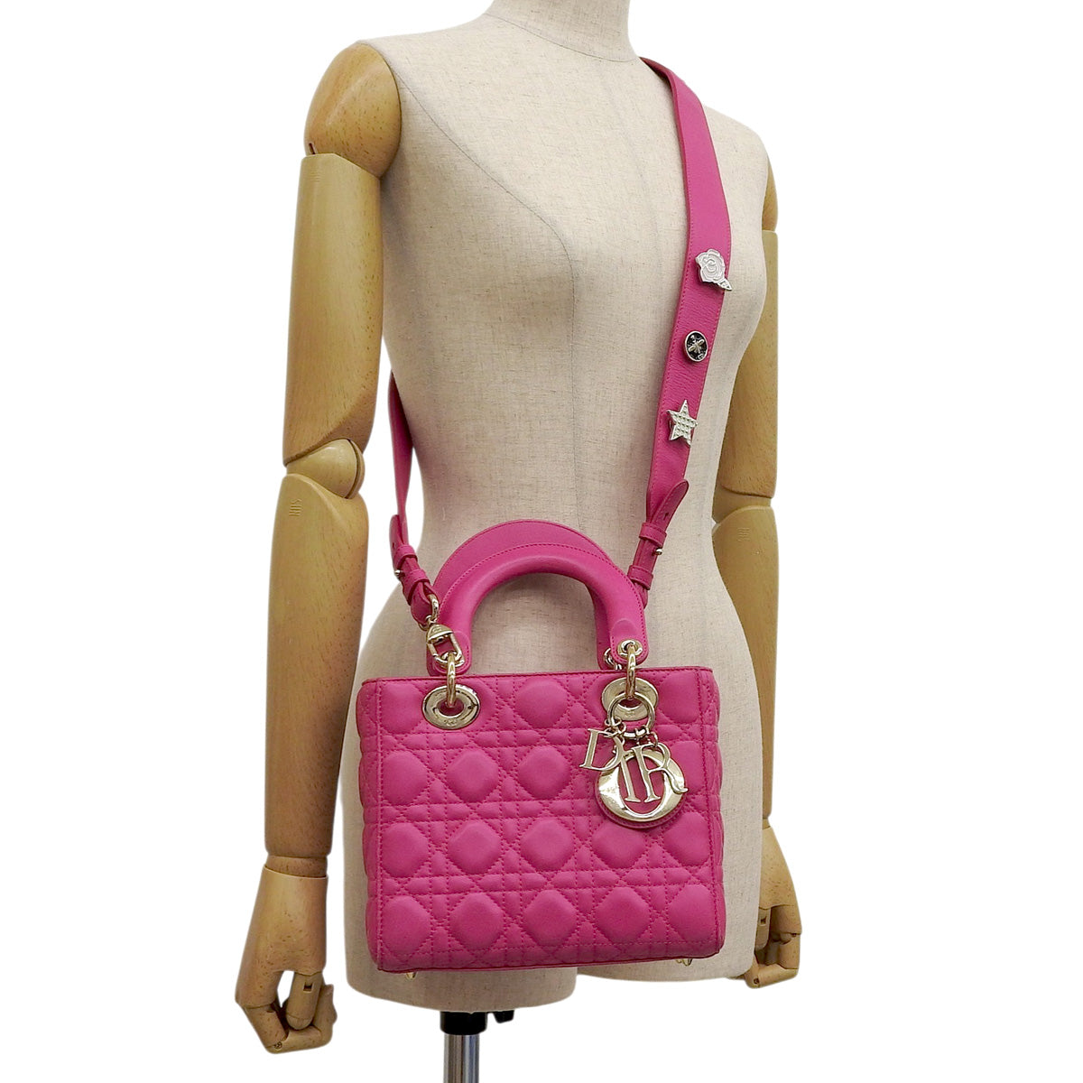 カナージュ レディディオール My ABCDior スモール ラムスキン ラニピンク M0538ONGE_M16F