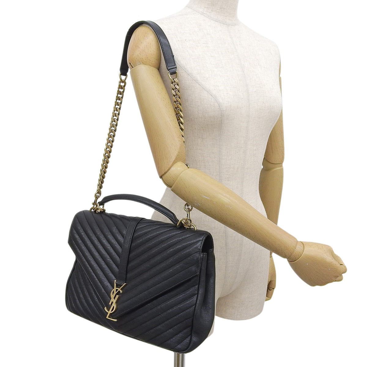 カレッジ ラージ レザー ブラック