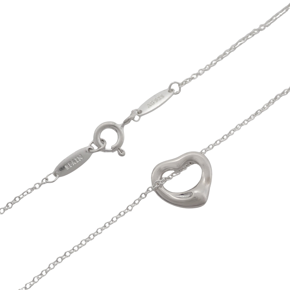 Open Heart Pendant Silver SV925