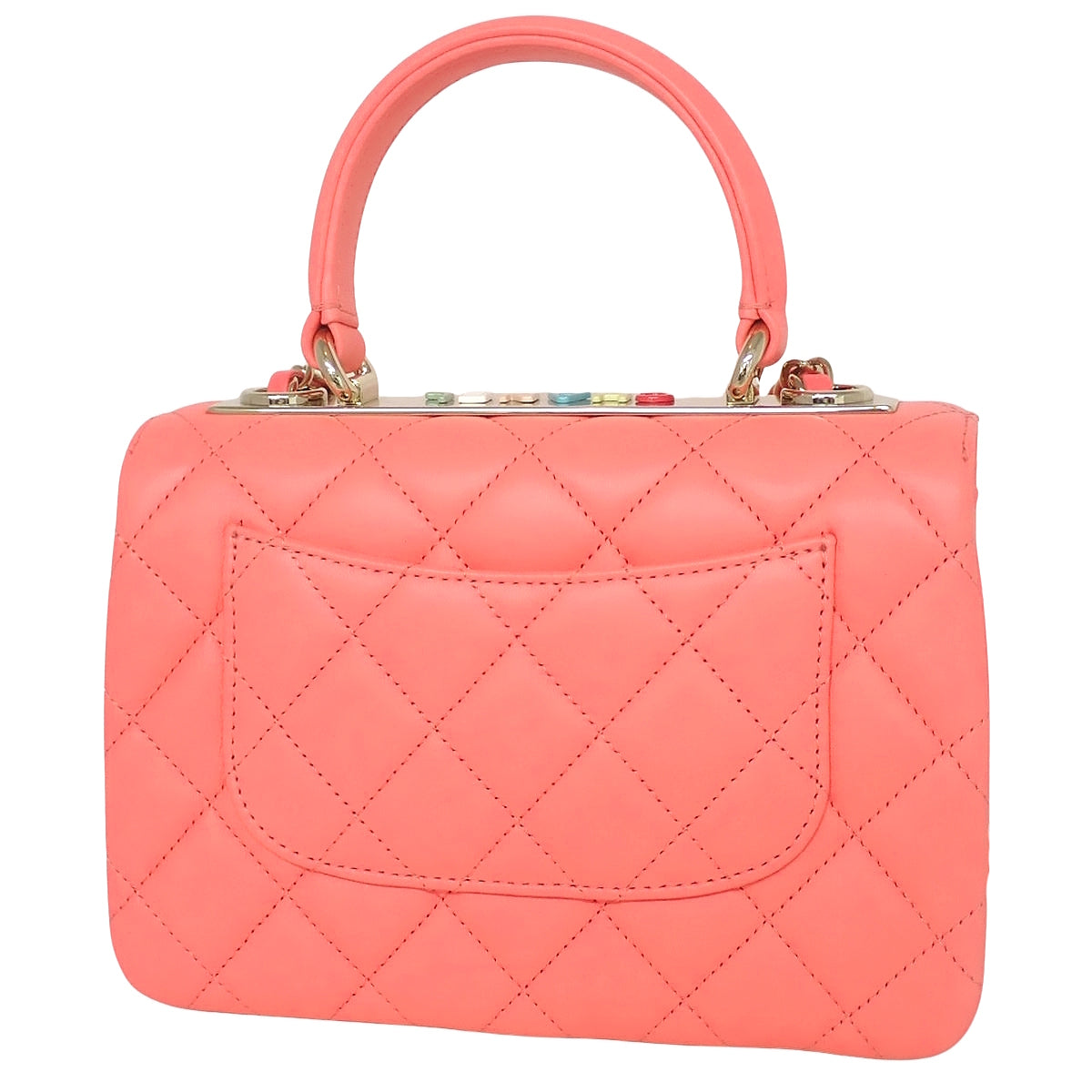 マトラッセ トレンディCC チェーンショルダーバッグ ラムスキン ピンク AS4654