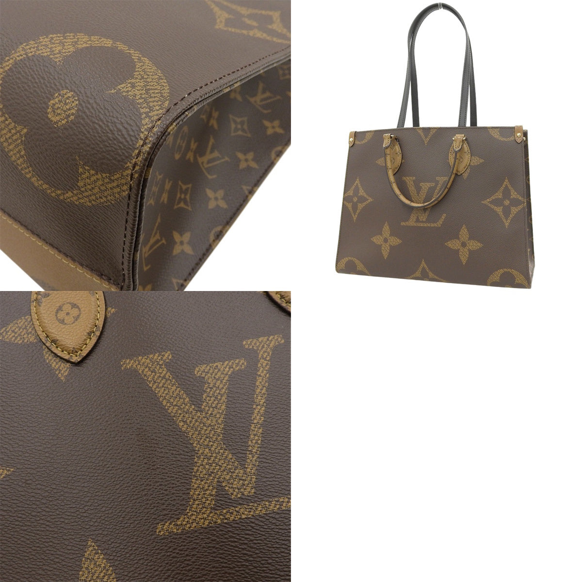 モノグラム・ジャイアント オンザゴーMM モノグラムキャンバス モノグラム･リバース キャンバス ブラウン キャメル M45321