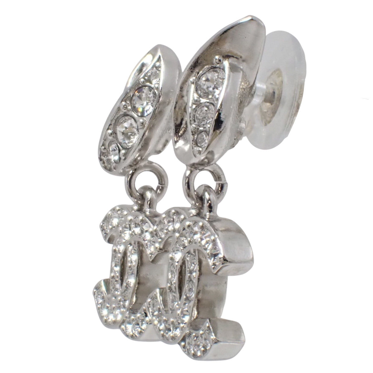 ココマーク ラインストーン スウィング ピアス メタル