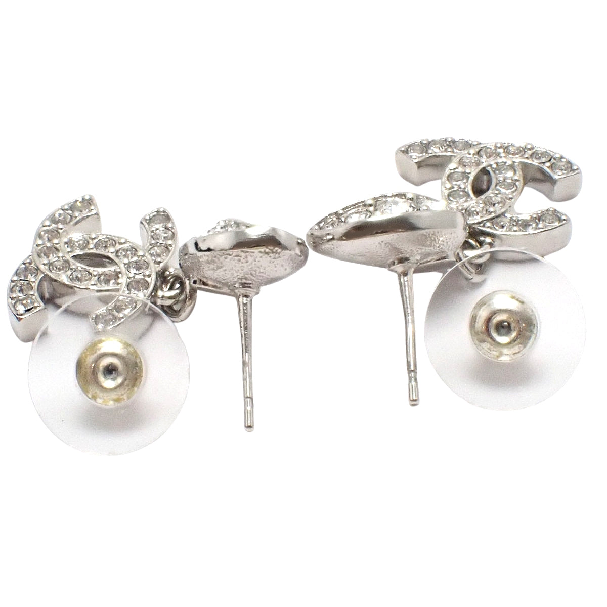 ココマーク ラインストーン スウィング ピアス メタル