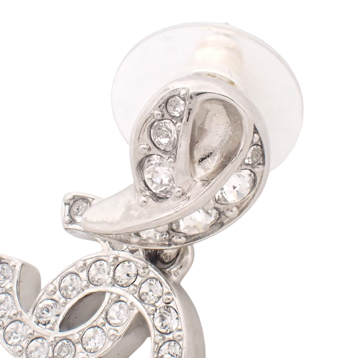 ココマーク ラインストーン スウィング ピアス メタル