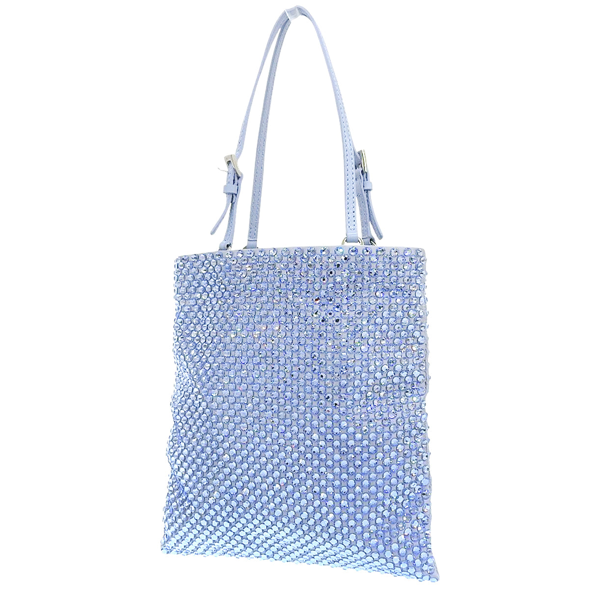 CELESTE 1BA253 缎面水晶三角标志迷你包