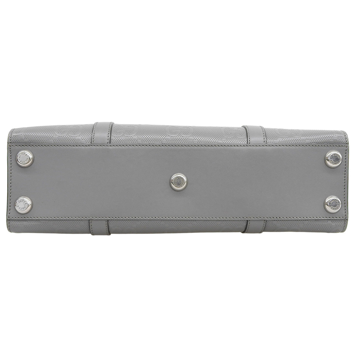 GGエンボス トートバッグ レザー グレー 700421