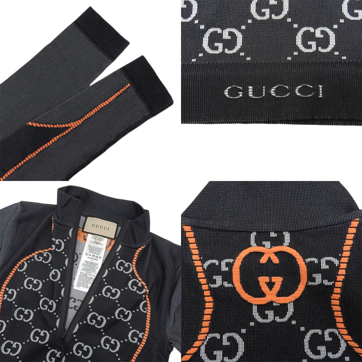 GG Jacquard Cropped Half Zip M