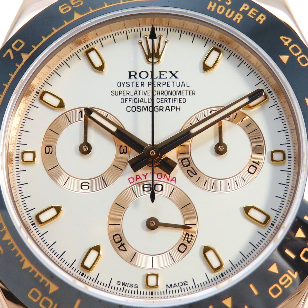 Daytona 116515LN PG/Leather, Random Number, Ivory, Automatic, Men's