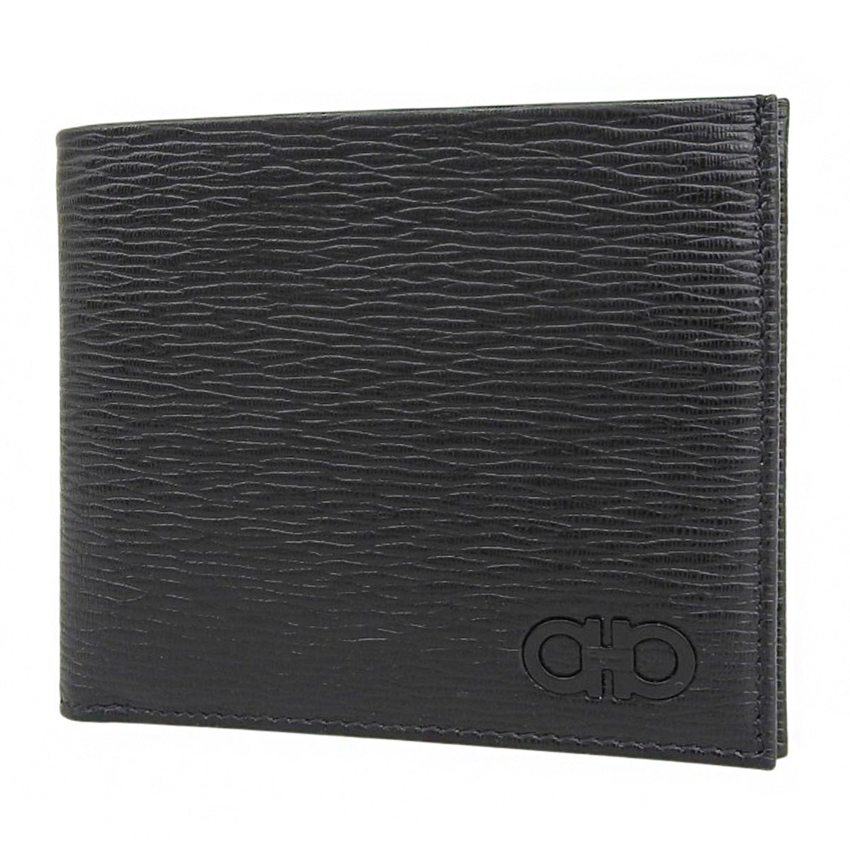 ガンチーニ 二つ折り財布 カーフ Black/Rain 66A065 733323