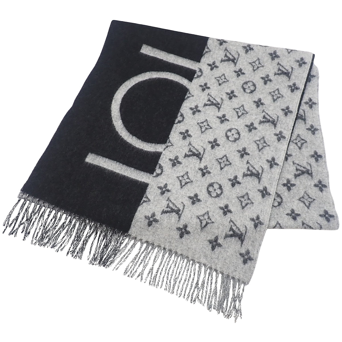 モノグラム マフラー LV スプリット ストール カシミヤ M70924