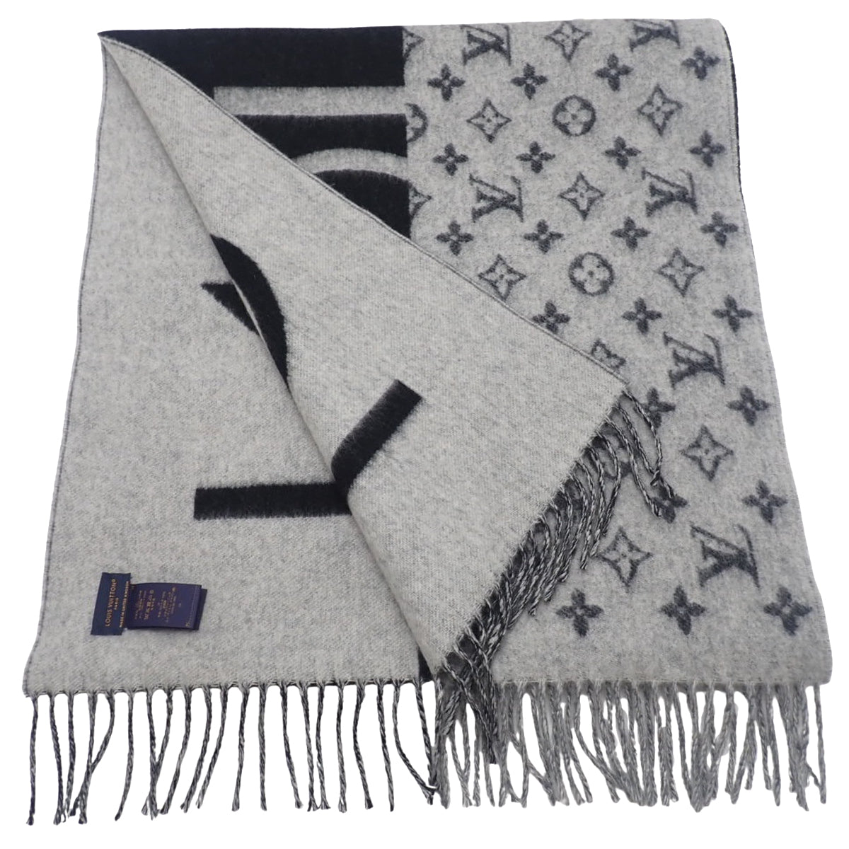 モノグラム マフラー LV スプリット ストール カシミヤ M70924